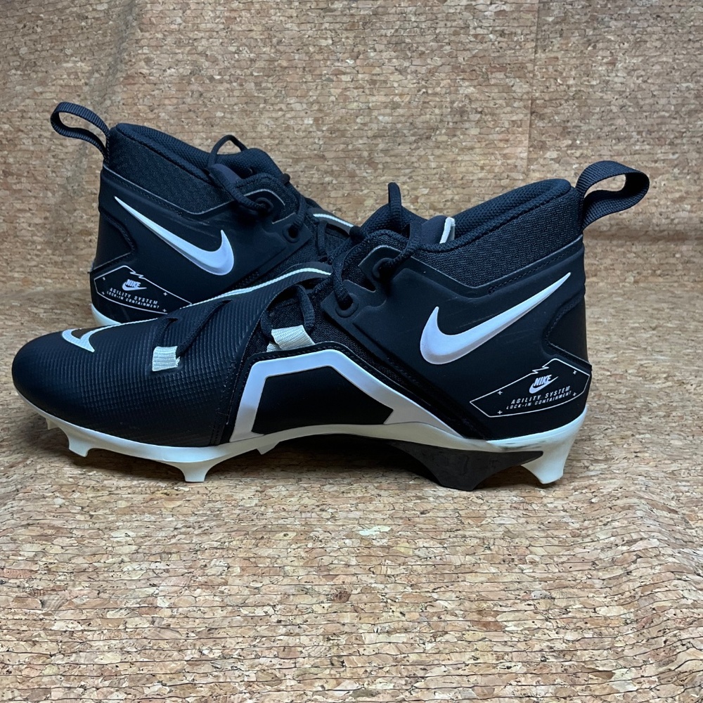 Nike Alpha Menace 3 Football Cleats Men’s Size 13 Black White - Picture 6 of 15